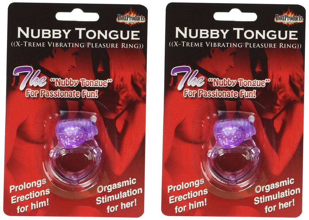 Hott Products Xtreme Vibe Nubby Tongue – Purple Silicone Waterproof Vibrator