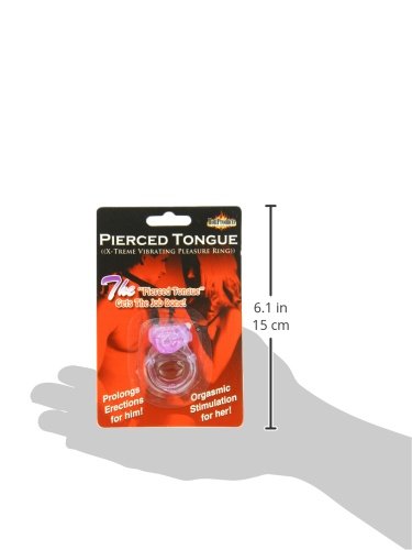 Hott Products Xtreme Vibe Pierced Tongue Love Ring - Purple, Waterproof Silicone Vibrator