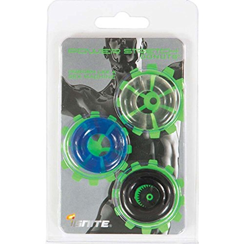 Ignite Power Stretch Donuts Rings 3-Pack – Phthalate-Free Cock Rings for Men