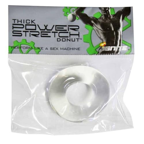 Ignite Thick Power Stretch Donut Ring - Clear, Phthalate-Free Cock Ring for Men