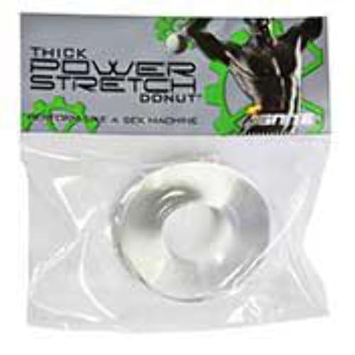 Ignite Thick Power Stretch Donut Ring - Clear, Phthalate-Free Cock Ring for Men