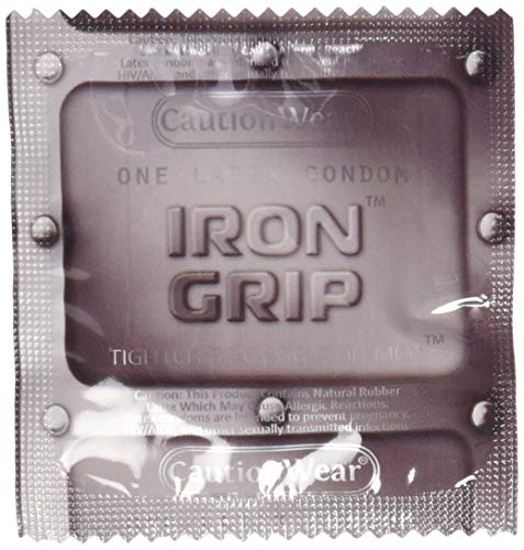 Iron Grip Snug Fit Lubricated Latex Condoms (Pack of 12) – Slimmer 46mm Width for Secure Fit