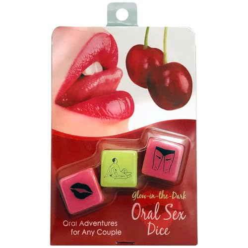 Kheper Games - Dés Oraux Phosphorescents - Jeu de Sexe - 3 Dés, Non Genré, Pour Tous les Couples