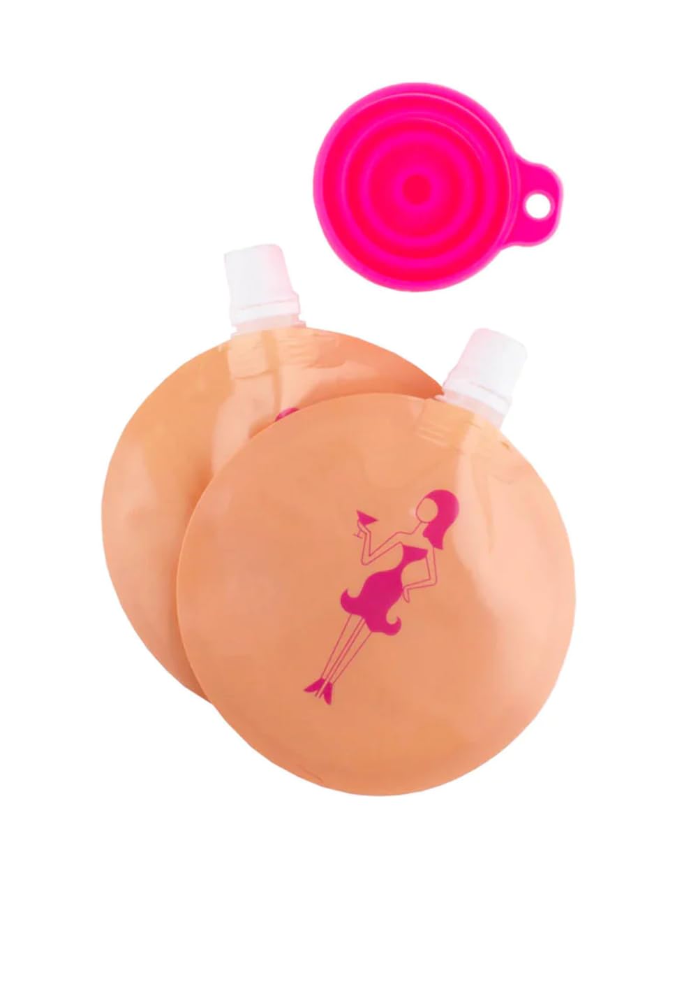 Kheper Games Booze Implants – Beige Strapless Hidden Flask Bra for Parties