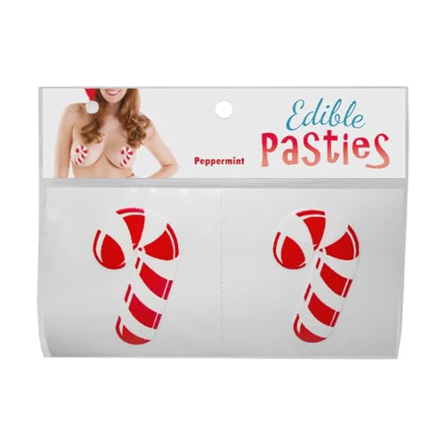 Kheper Peppermint Candy Cane Pasties – Edible Holiday Body Pasties, 0.2 oz, 1 Count