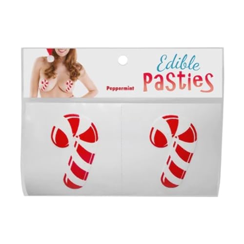 Kheper Peppermint Candy Cane Pasties – Edible Holiday Body Pasties, 0.2 oz, 1 Count