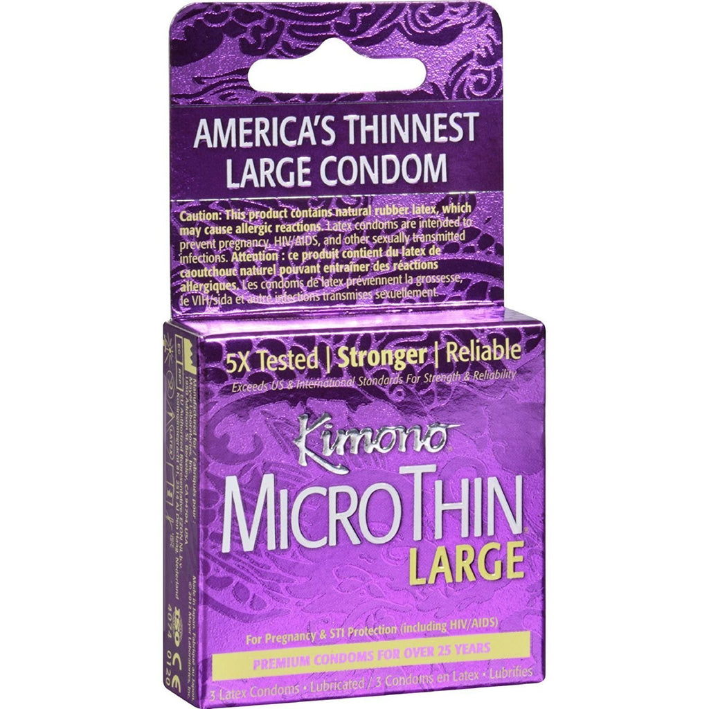 Kimono Micro/Large Condoms – Ultra-Thin Sensation with a Roomier Fit