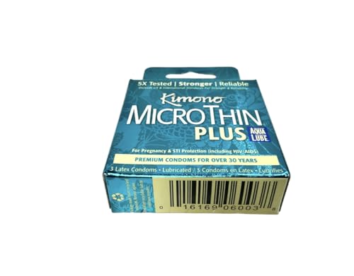Kimono Microthin Condoms with Aqua Lube – 3 Pack