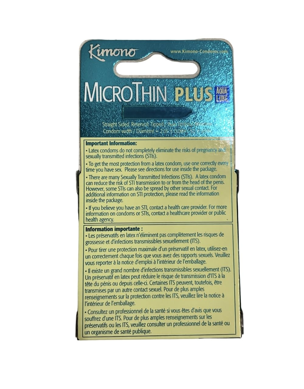 Kimono Microthin Condoms with Aqua Lube – 3 Pack