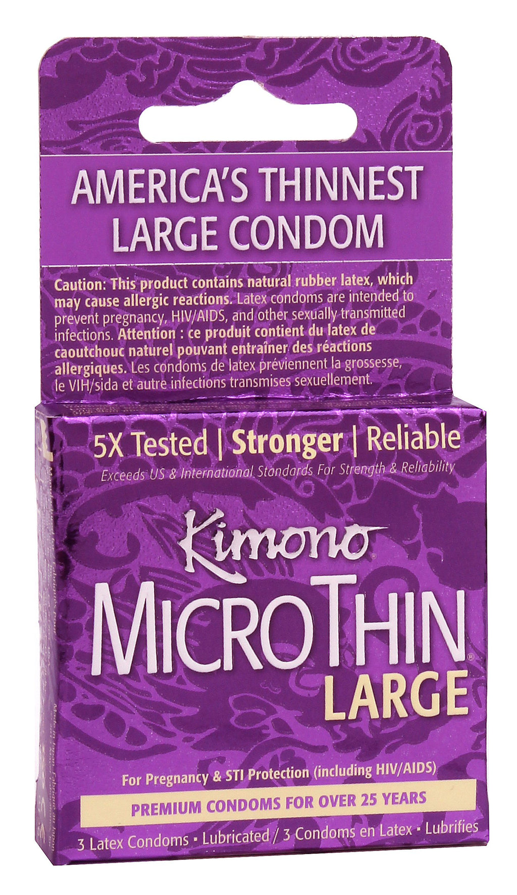 Kimono Sensation Plus Condoms, 3 Count - Enhanced Sensation, Vegan Friendly