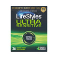 LifeStyles Ultra Sensitive Lubricated Condoms, 36 Count - Ultra Thin Natural Latex with Silicone Lube