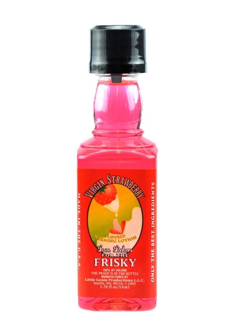 Little Genie Love Lickers Warming Lotion Virgin Strawberry – 1.76 oz Edible Warming Oil