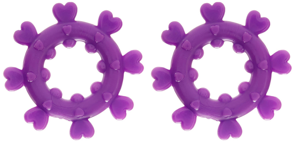 Magic Love Rings, Purple - CalExotics Set of 2 Stretchy TPR Rings