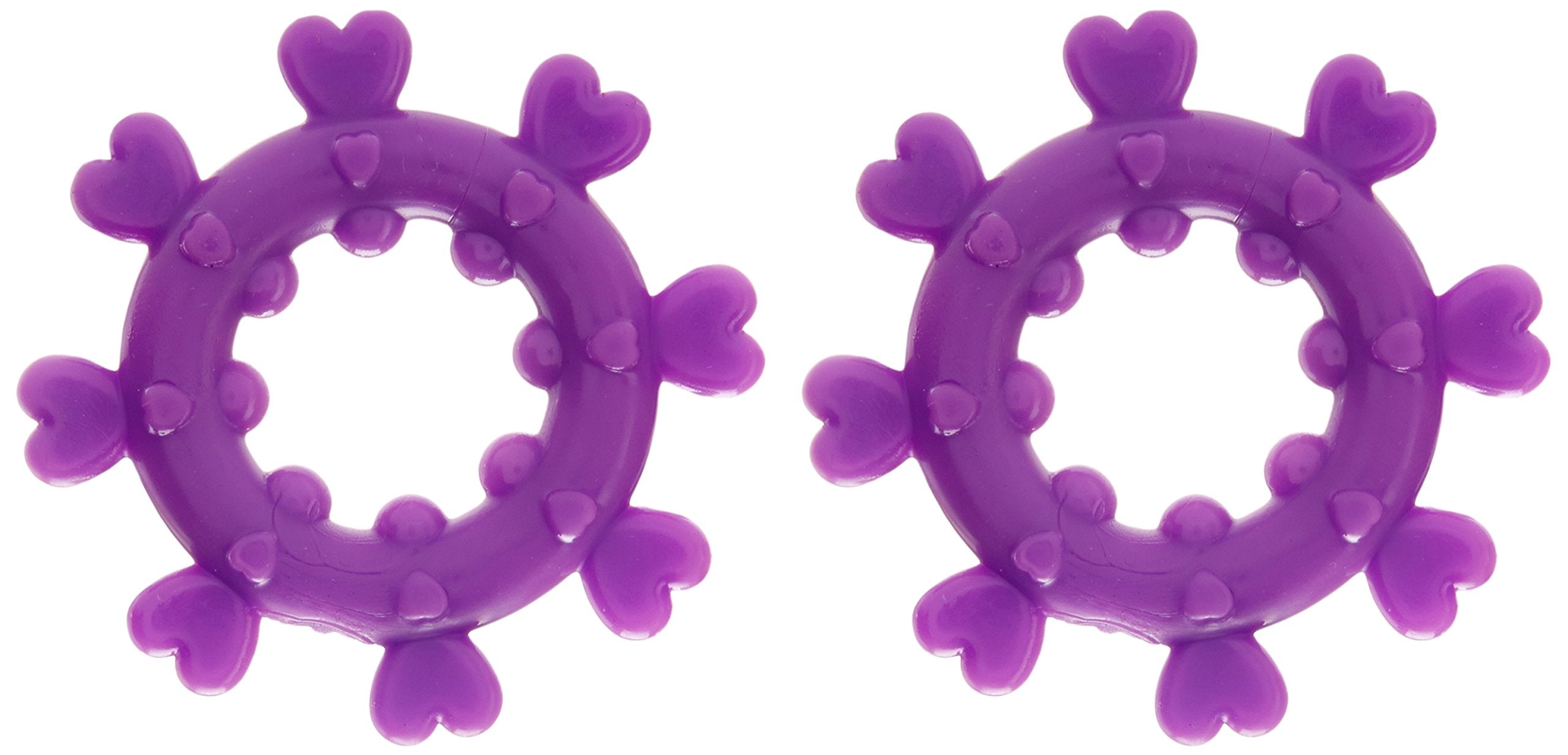 Magic Love Rings, Purple - CalExotics Set of 2 Stretchy TPR Rings