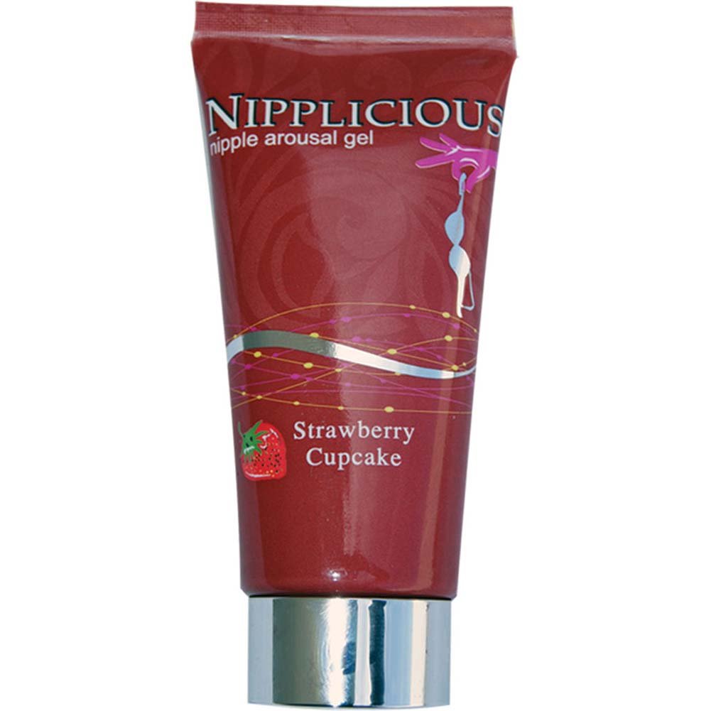 Nipplicious Nipple Arousal Gel - Strawberry Cupcake Flavored, 1 oz, Water-Based