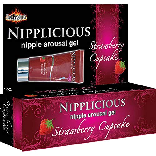 Nipplicious Nipple Arousal Gel - Strawberry Cupcake Flavored, 1 oz, Water-Based