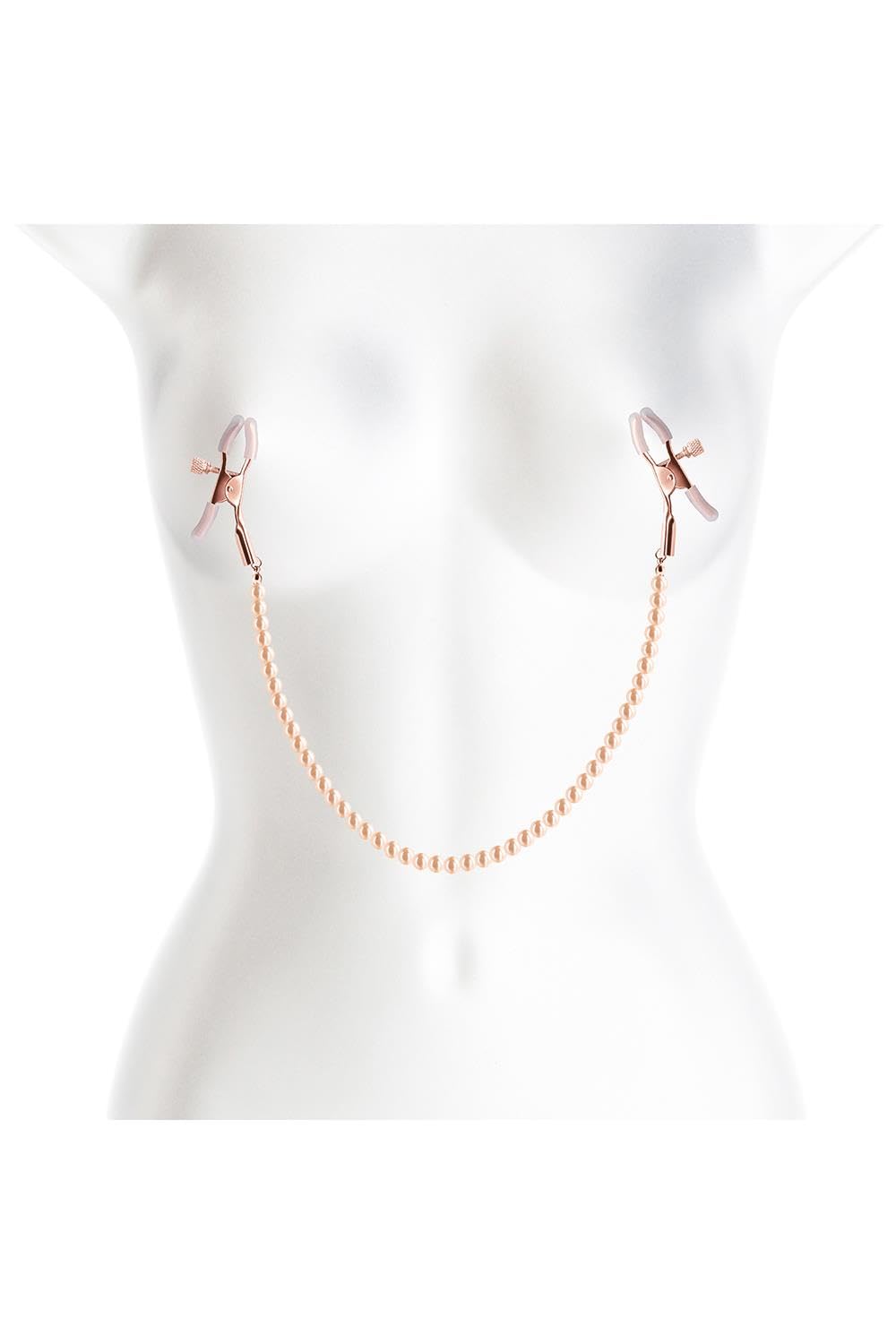 NS Novelties Bound Nipple Clamps DC1 – Rose Gold Adjustable Metal Clamps