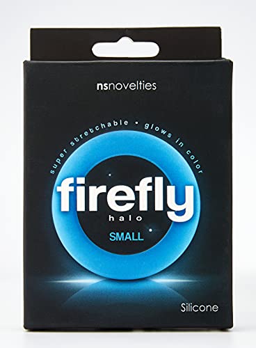 NS Novelties Firefly Halo - Small Glow-in-the-Dark Silicone Cock Ring (Blue)
