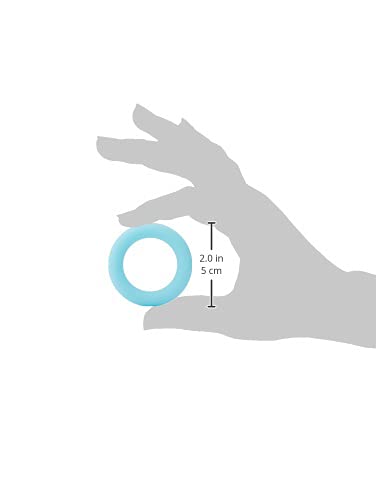 NS Novelties Firefly Halo - Small Glow-in-the-Dark Silicone Cock Ring (Blue)