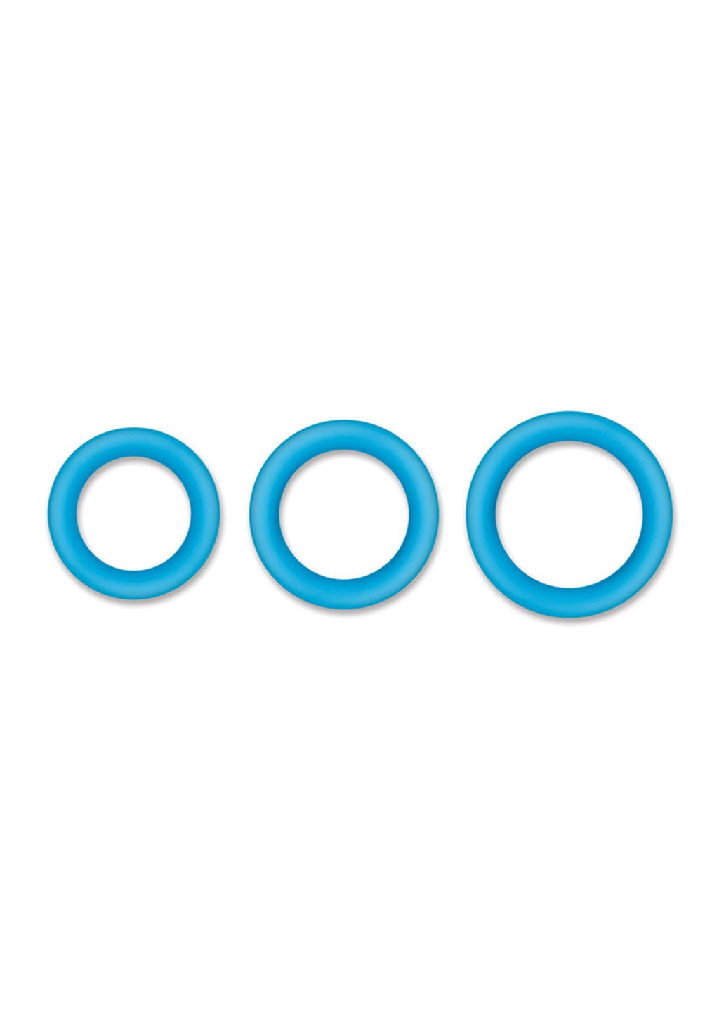 NS Novelties Firefly Halo Medium Glow-in-the-Dark Silicone Cock Ring - Blue