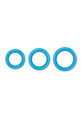 NS Novelties Firefly Halo Medium Glow-in-the-Dark Silicone Cock Ring - Blue