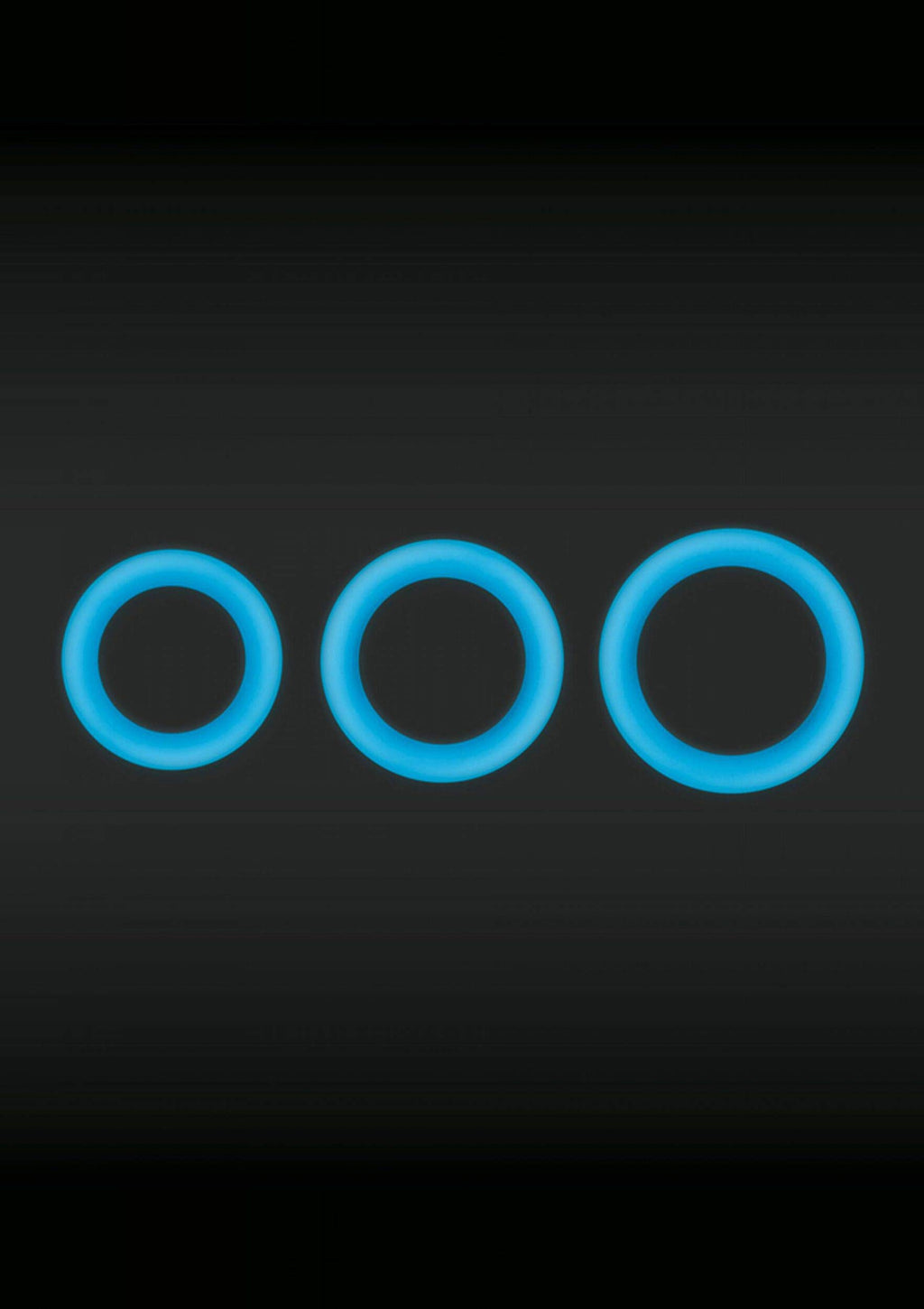 NS Novelties Firefly Halo Medium Glow-in-the-Dark Silicone Cock Ring - Blue