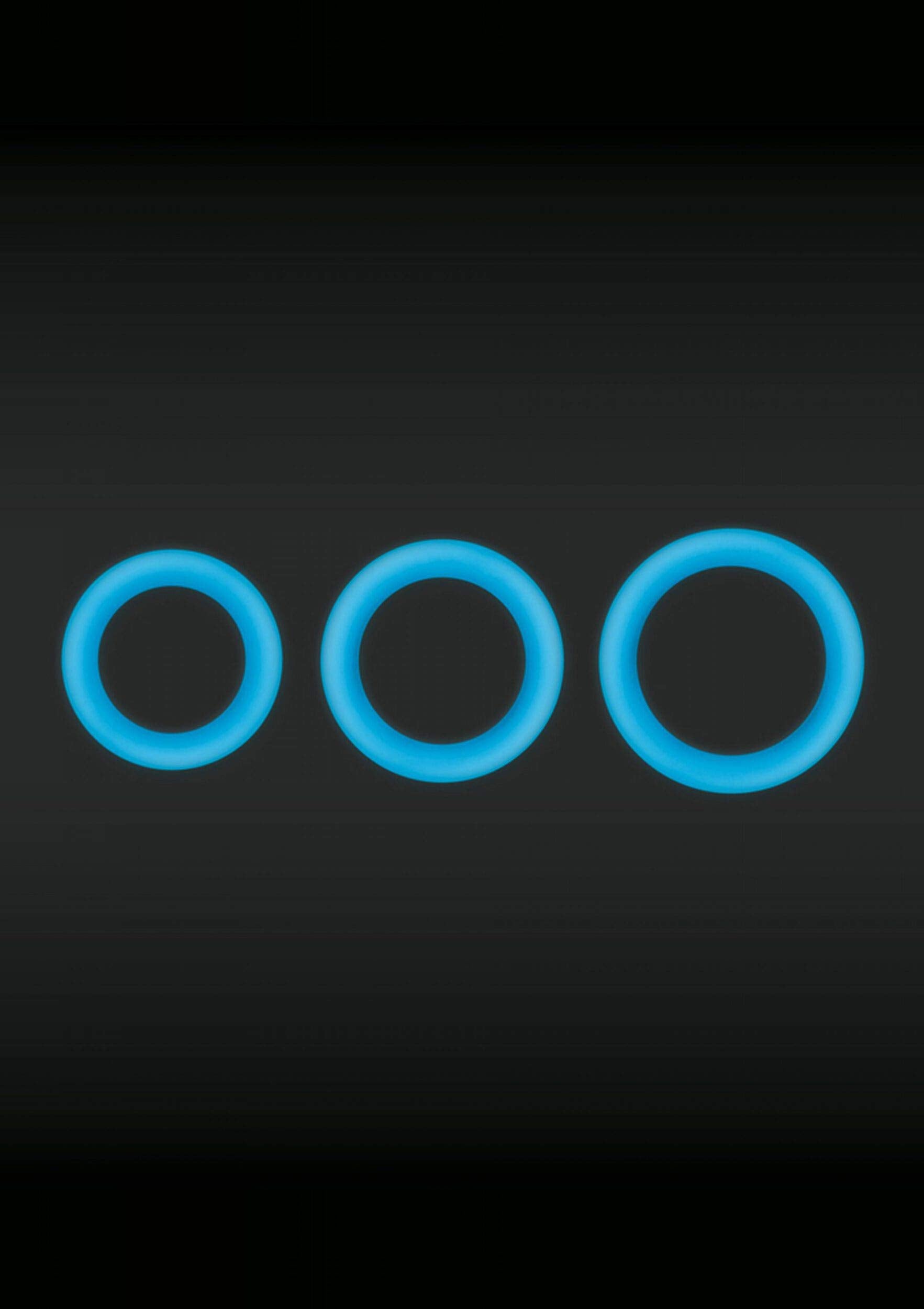 NS Novelties Firefly Halo Medium Glow-in-the-Dark Silicone Cock Ring - Blue