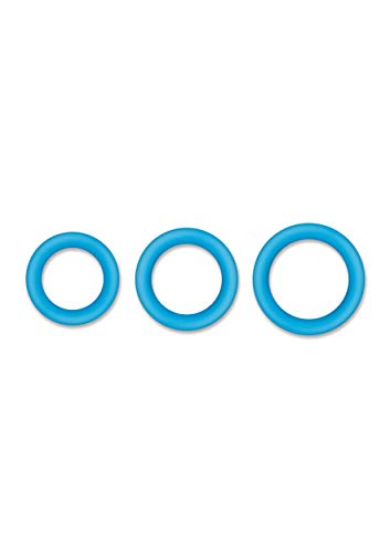 NS Novelties Firefly Halo Medium Glow-in-the-Dark Silicone Cock Ring - Blue