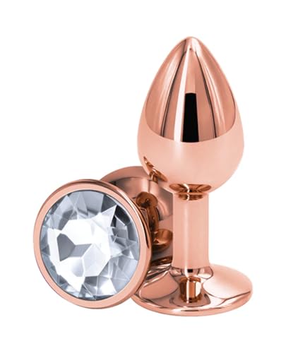 NS Novelties Rear Assets Rose Gold Small Pink Aluminum Anal Plug