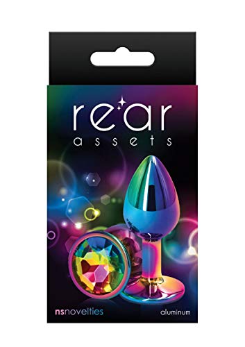 NS Novelties Rear Assets Small Rainbow Aluminum Anal Plug - Lightweight Chrome-Plated