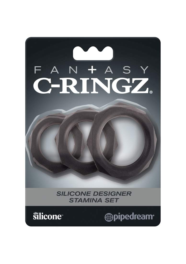 Pipedream Fantasy C Ringz Silicone Stamina Set – 3 Stretchy Rings for Erection Support