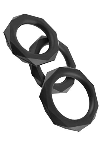 Pipedream Fantasy C Ringz Silicone Stamina Set – 3 Stretchy Rings for Erection Support