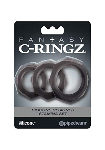 Pipedream Fantasy C Ringz Silicone Stamina Set – 3 Stretchy Rings for Erection Support