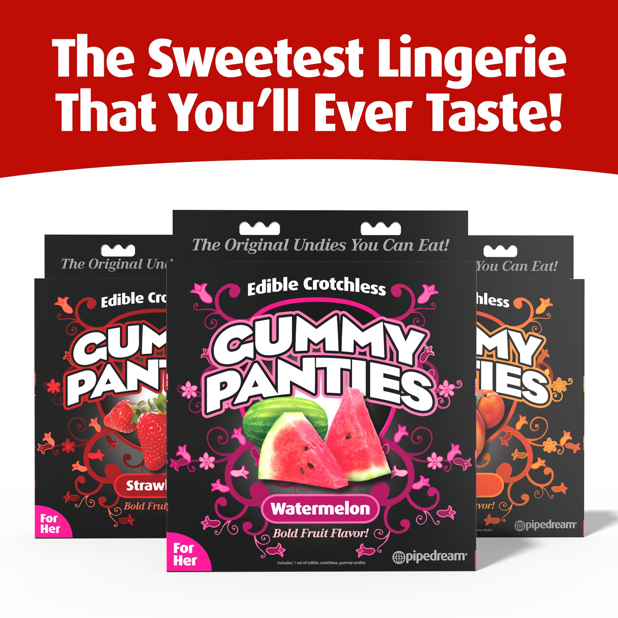 Pipedream Strawberry Gummy Edible Panties – Playful Candy for Couples