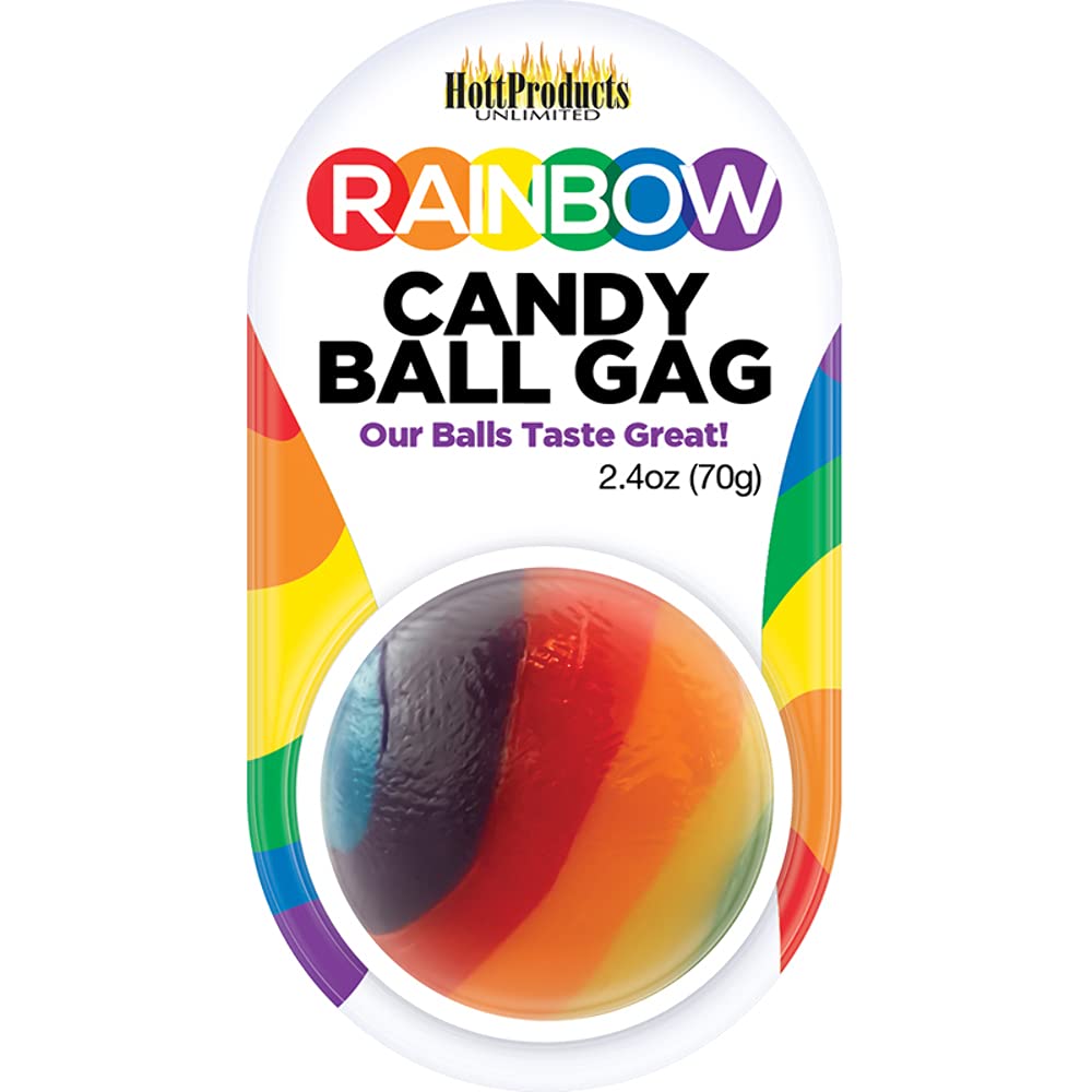 Rainbow Candy Ball Gag – Edible Multicolor Ball Gag by Hott Products