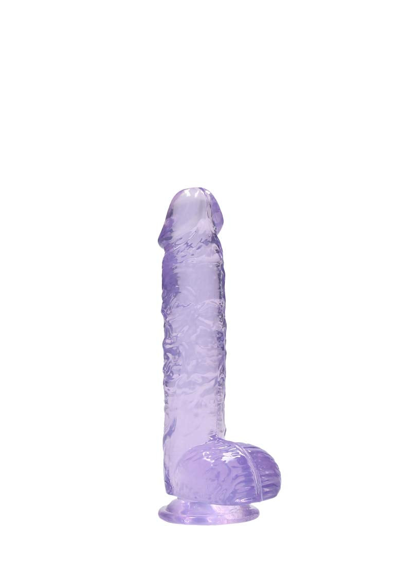 RealRock 6-Inch Realistic Dildo with Balls - Purple, Body-Safe Plastic