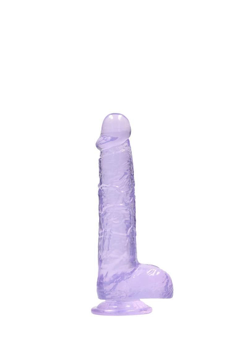RealRock 6-Inch Realistic Dildo with Balls - Purple, Body-Safe Plastic