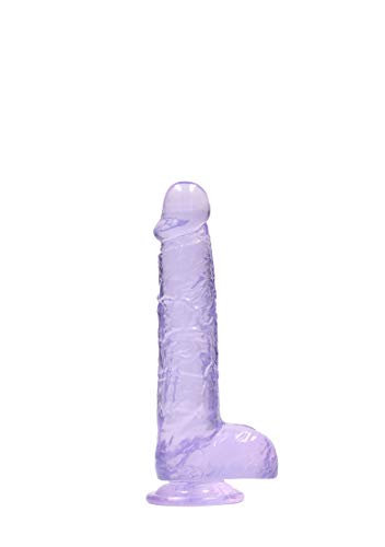 RealRock 6-Inch Realistic Dildo with Balls - Purple, Body-Safe Plastic
