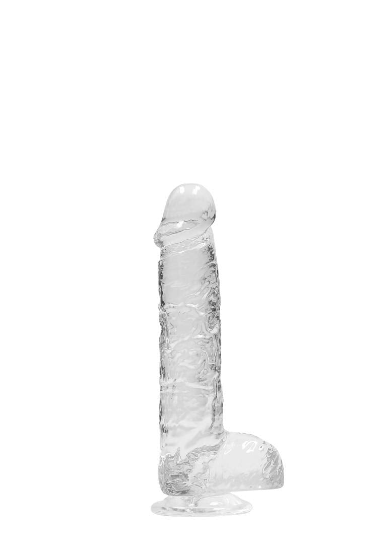 RealRock Crystal Clear Realistic Dildo with Balls - 6.7" Transparent