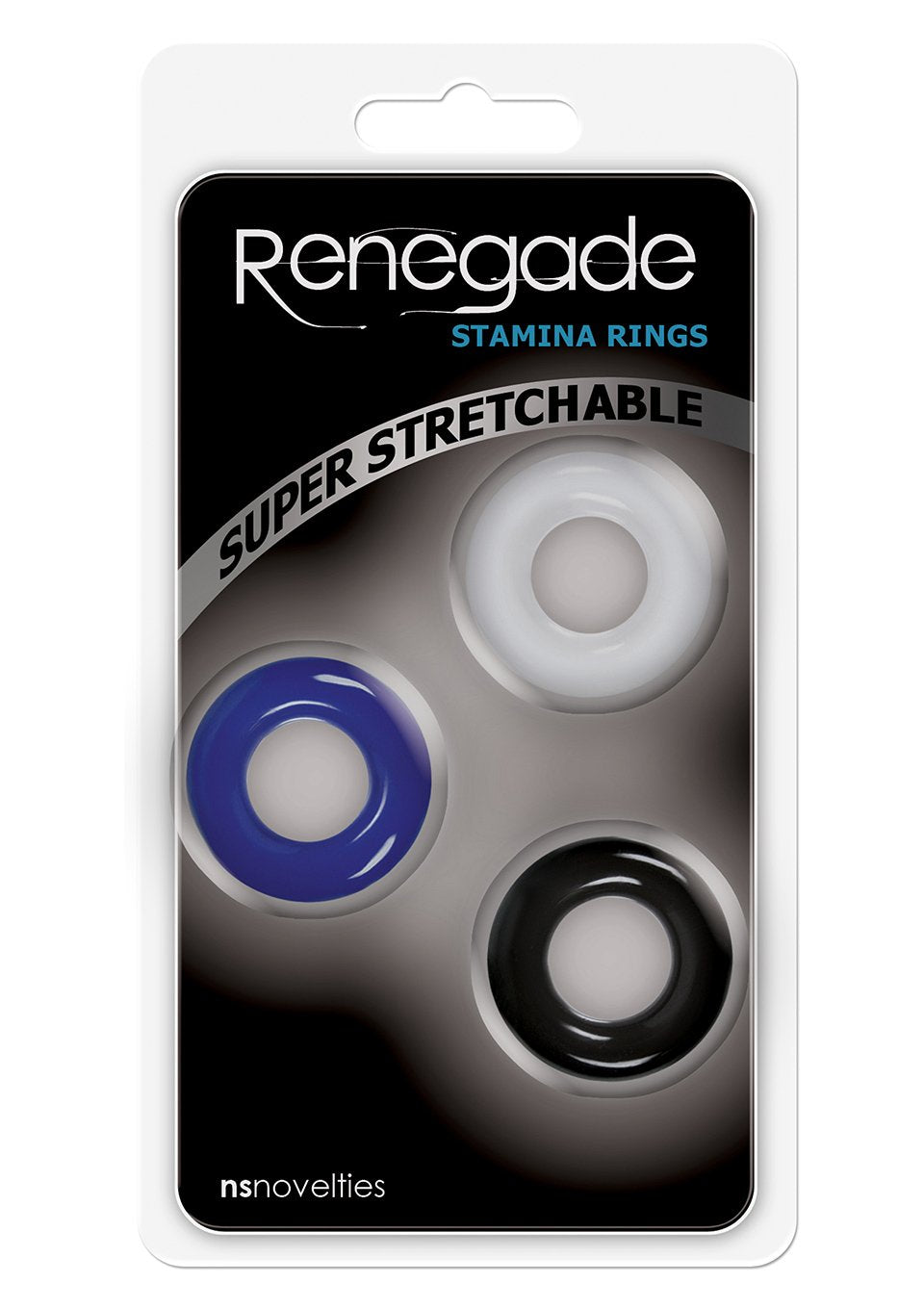 Renegade Stamina Rings Set – 3-Piece TPE Cock Rings with Phthalate-Free Lube