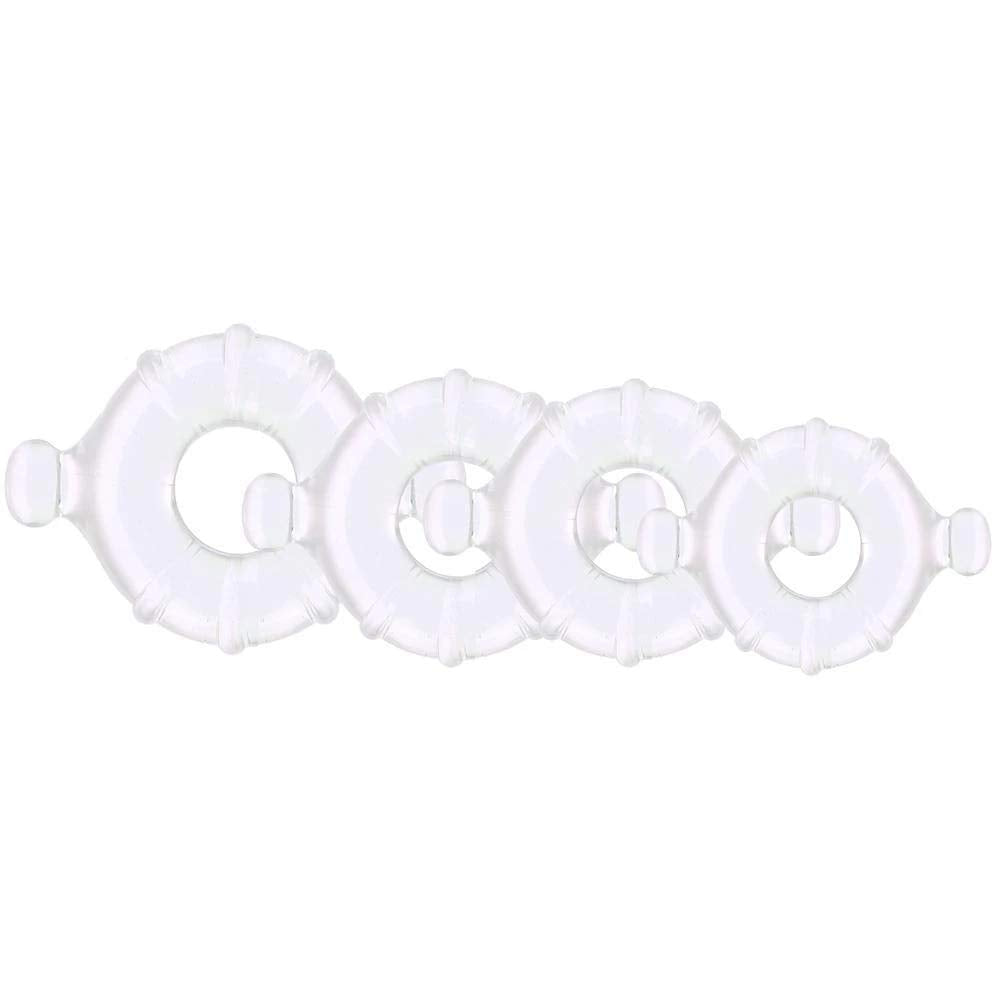 Renegade Vitality Rings Clear – 4-Piece TPE Cock Ring Set