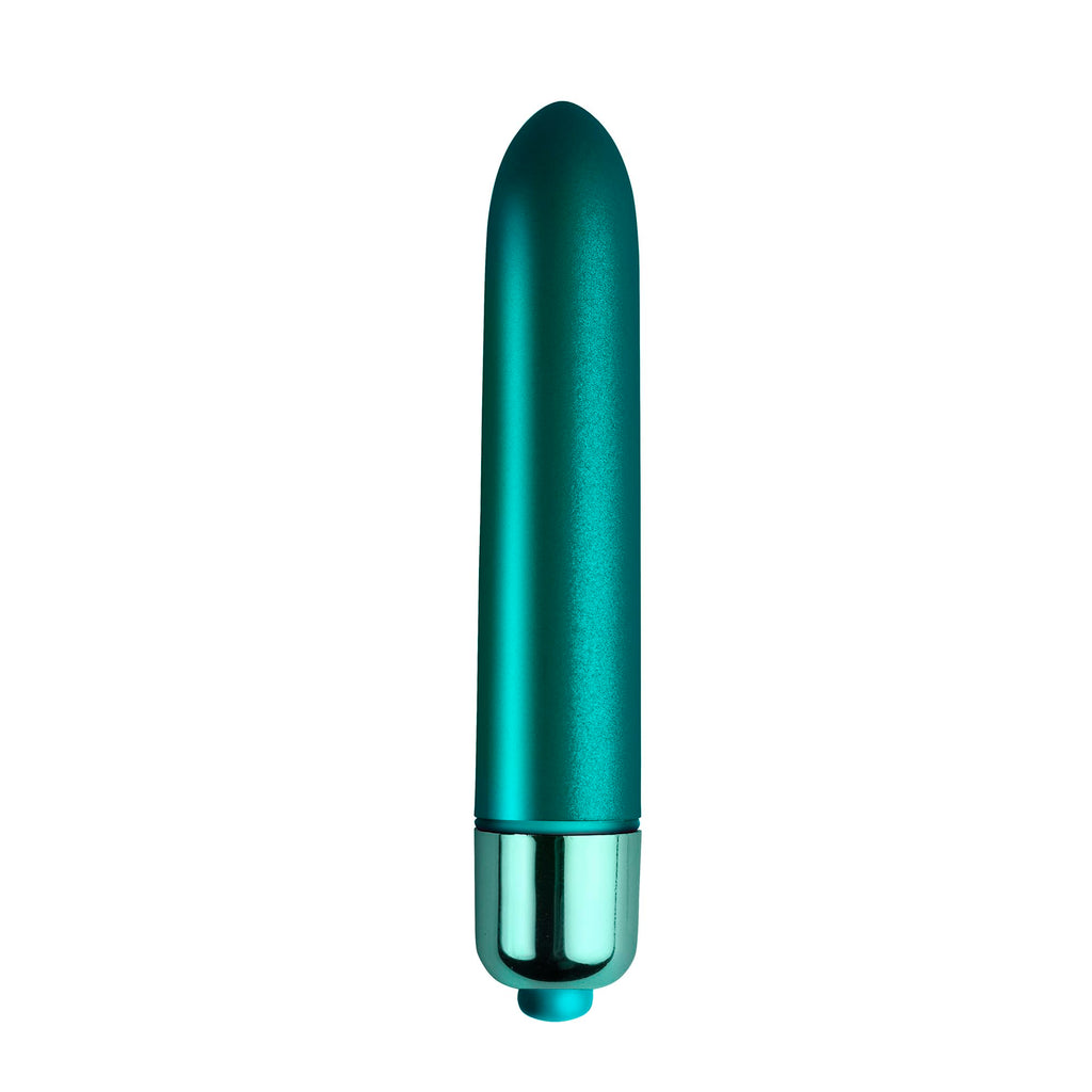 Rocks-Off Touch of Velvet Bullet Vibrator – Peacock Petals, Waterproof, 10 Functions