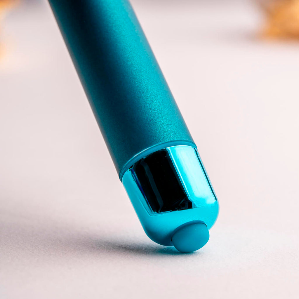 Rocks-Off Touch of Velvet Bullet Vibrator – Peacock Petals, Waterproof, 10 Functions