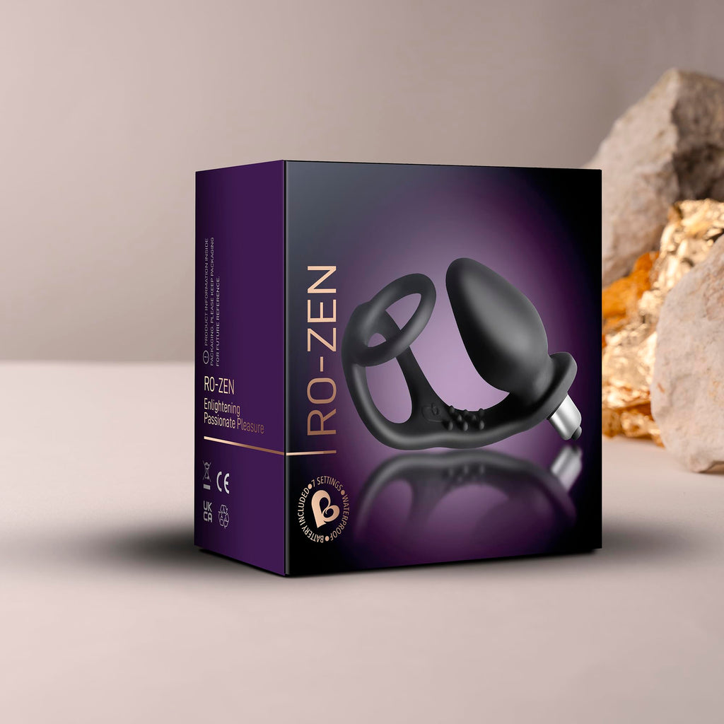 Rocks-Off Zen Smoke C-Ring with Vibrating Prostate Probe