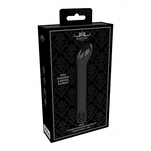 ROYAL GEMS Jewel Rechargeable Bullet Vibrator - Gunmetal, 10 Speeds, Waterproof, Phthalate-Free