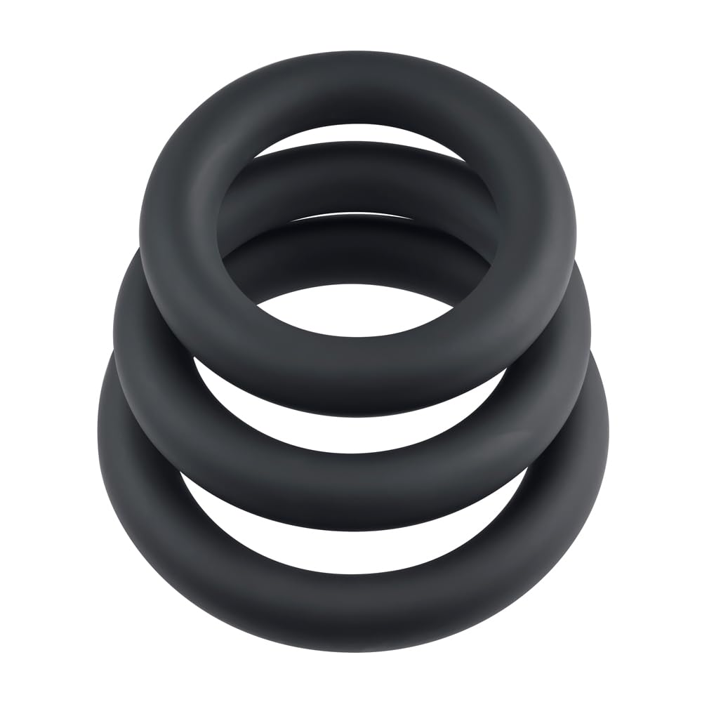 SELOPA 3 Ring Circus Penis Ring Set - 3 Sizes, Silicone, Waterproof