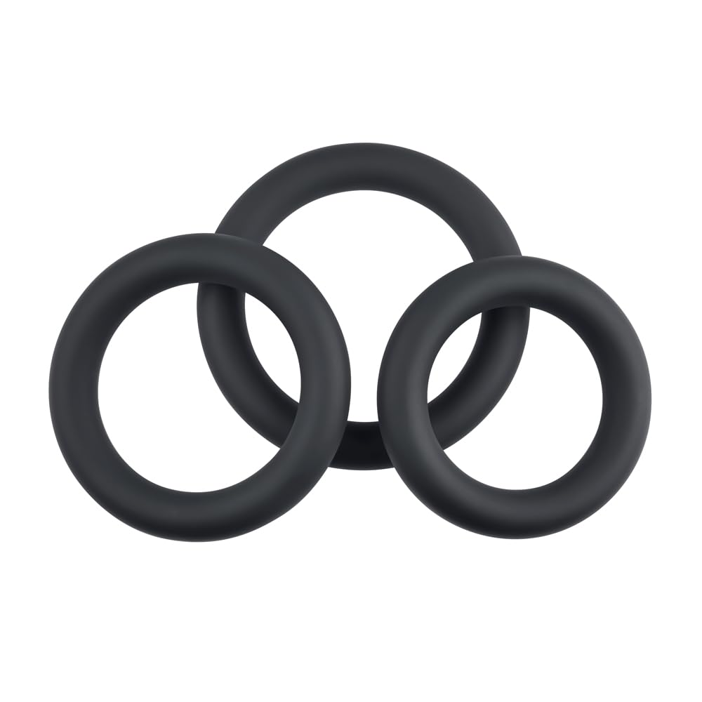 SELOPA 3 Ring Circus Penis Ring Set - 3 Sizes, Silicone, Waterproof