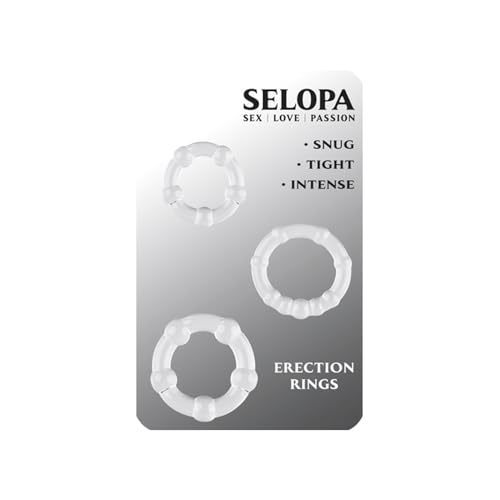 SELOPA Erektionsringe – 3er-Set aus TPE, phthalat- & latexfrei