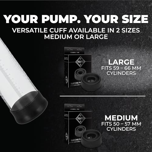 Shots Pumped Sili Pump Sleeve – Large Black Silicone Sleeve for Penis Pumps (PMP028BLK)