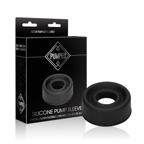Shots Pumped Sili Pump Sleeve – Large Black Silicone Sleeve for Penis Pumps (PMP028BLK)